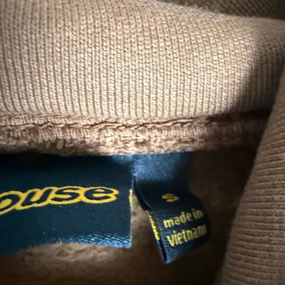 Drew House Mascot Deconstructed Brown Yellow Smiley Face Graphic Hoodie Small - Picture 10 of 11